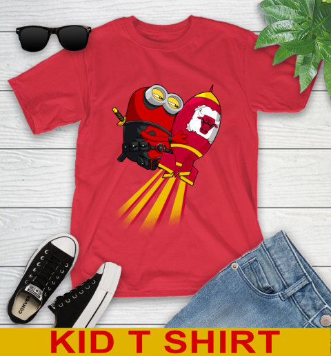 NBA Basketball Chicago Bulls Deadpool Minion Marvel Shirt Youth T-Shirt 11