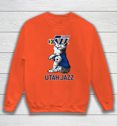 NBA Basketball My Cat Loves Utah Jazz Sweatshirt 3