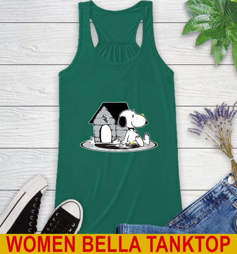 MLB Baseball Chicago White Sox Snoopy The Peanuts Movie Shirt Racerback Tank 7