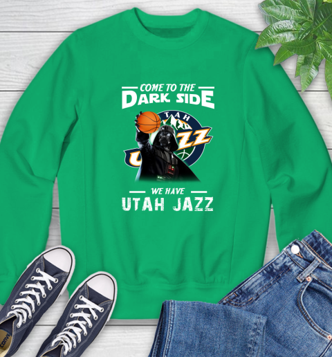 NBA Come To The Dark Side We Have Utah Jazz Star Wars Darth Vader Basketball Sweatshirt 7