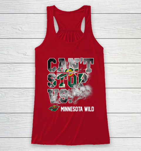NHL Minnesota Wild Hockey Can't Stop Vs Racerback Tank 4