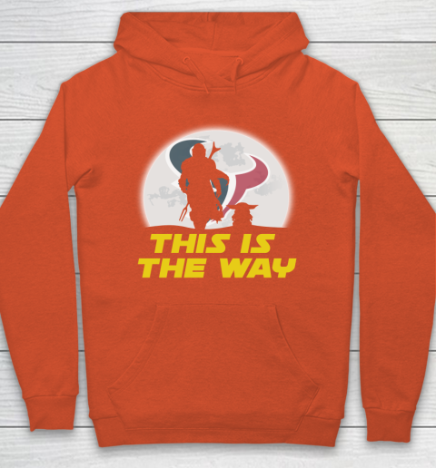 Houston Texans NFL Football Star Wars Yoda And Mandalorian This Is The Way Hoodie 3