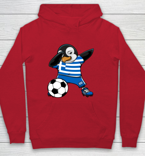 Dabbing Penguin Greece Soccer Fans Jersey Football Lovers Hoodie 6
