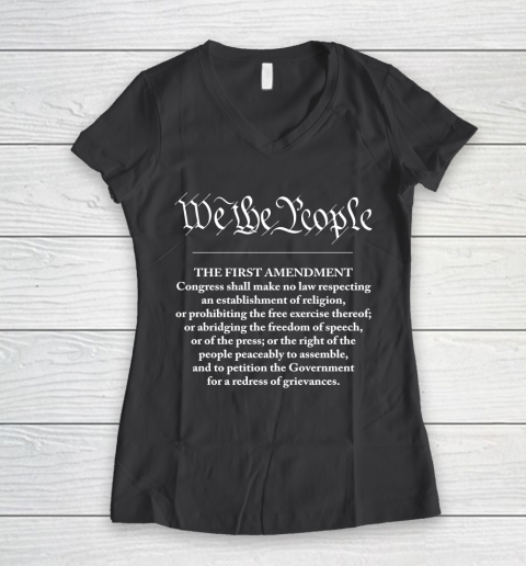 We The People  First Amendment Women's V-Neck T-Shirt 6