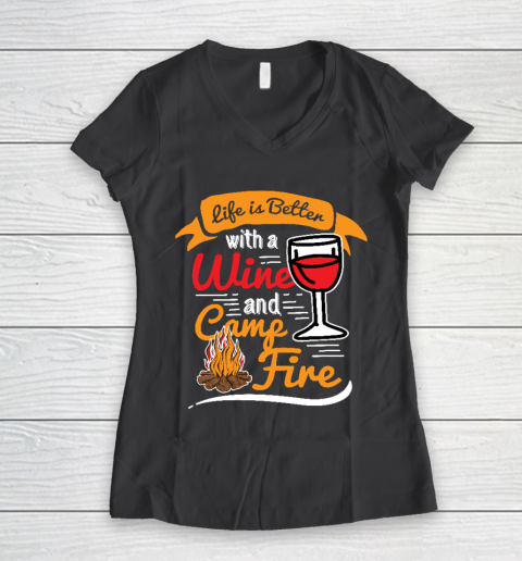 Womens I Tried To Be A Good Girl But The Bonfire Was Lit & Wine Tee Womens I Tried To Be A Good Girl But The Bonfire Was Lit & Wine Tee