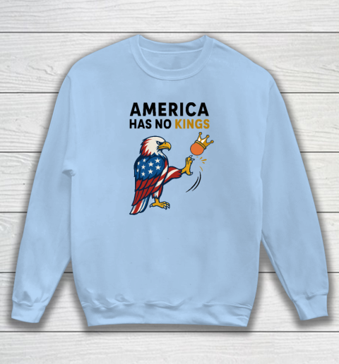 America Has No Kings Eagle Kick Orange Anti Trump Sweatshirt 4