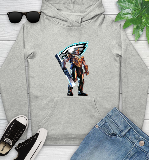 NFL Thanos Gauntlet Avengers Endgame Football Philadelphia Eagles Youth Hoodie