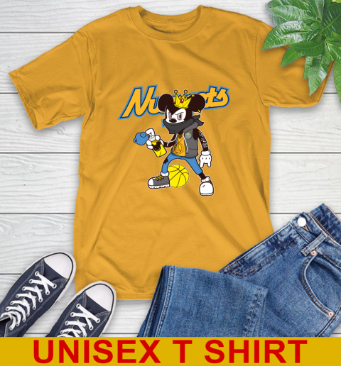 Denver Nuggets NBA Basketball Mickey Peace Sign Sports T-Shirt 3