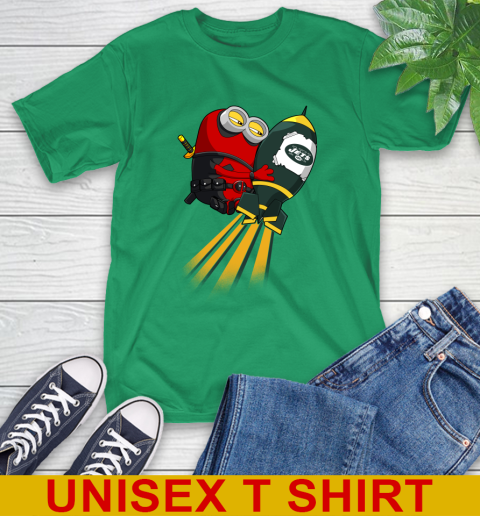 NFL Football New York Jets Deadpool Minion Marvel Shirt T-Shirt 7