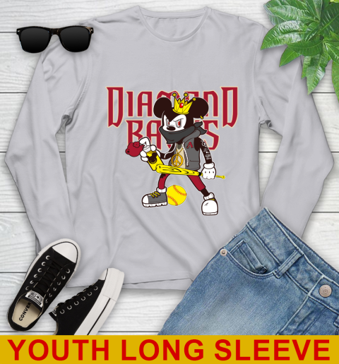 Arizona Diamondbacks MLB Baseball Mickey Peace Sign Sports Youth Long Sleeve 6