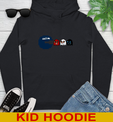 Seattle Seahawks NFL Football Pac Man Champion Youth Hoodie 2