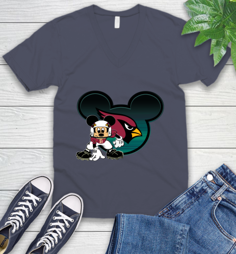 NFL Arizona Cardinals Mickey Mouse Disney Football T Shirt V-Neck T-Shirt 9