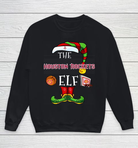 Houston Rockets Christmas ELF Funny NBA Youth Sweatshirt