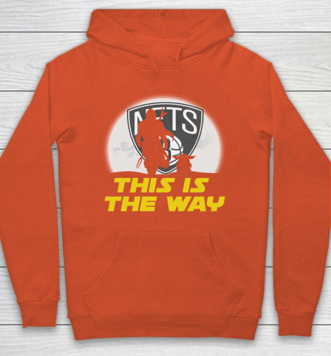 Brooklyn Nets NBA Basketball Star Wars Yoda And Mandalorian This Is The Way Hoodie 3