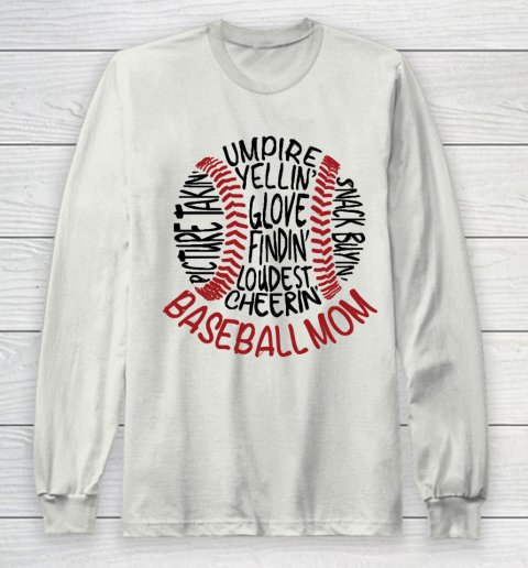 Mother's Day Funny Gift Ideas Apparel  Baseball Mom 2 T Shirt Long Sleeve T-Shirt 9