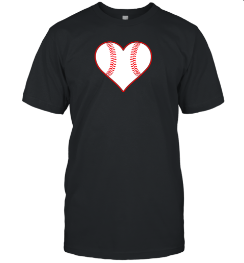 Baseball Player, Coach or Fan Heart Shaped Baseball Graphic Unisex Jersey Tee
