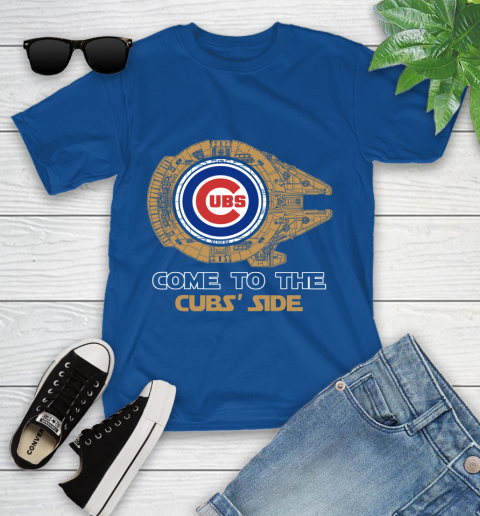 MLB Come To The Chicago Cubs Side Star Wars Baseball Sports Youth T-Shirt 12