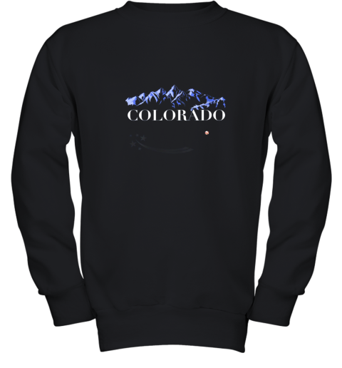 Colorado Rocky Mountain Shirt Baseball Player Design Youth Sweatshirt
