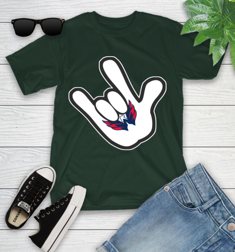 Washington Capitals NHL Hockey Mickey Rock Hand Disney Youth T-Shirt 5