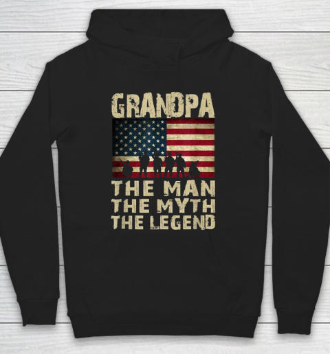 Grandpa Funny Gift Apparel  Father's Day Grandpa The Man Myth Legend Hoodie