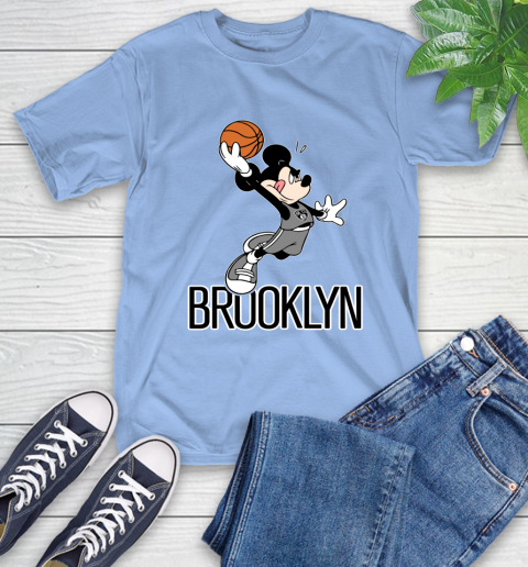 NBA Basketball Brooklyn Nets Cheerful Mickey Mouse Shirt T-Shirt 12