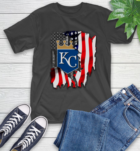 Kansas City Royals MLB Baseball American Flag T-Shirt