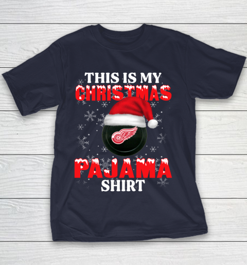 Detroit Red Wings This Is My Christmas Pajama Shirt NHL Youth T-Shirt 2