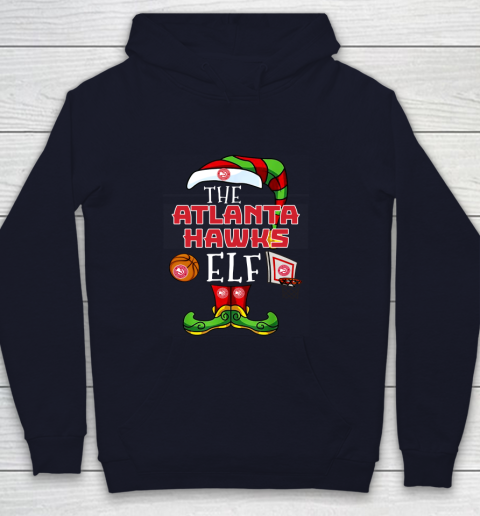 Atlanta Hawks Christmas ELF Funny NBA Youth Hoodie 2
