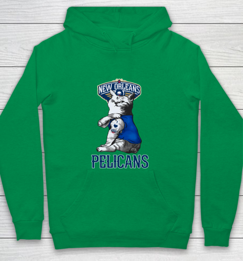 NBA Basketball My Cat Loves New Orleans Pelicans Youth Hoodie 4