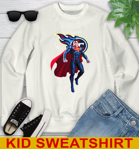 NFL Superman DC Sports Football Tennessee Titans Youth Sweatshirt