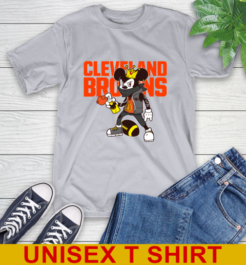 Cleveland Browns NFL Football Mickey Peace Sign Sports T-Shirt 6