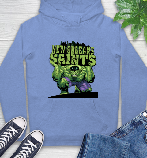 New Orleans Saints NFL Football Incredible Hulk Marvel Avengers Sports Hoodie 11