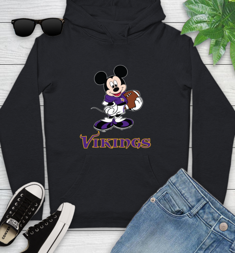 NFL Football Minnesota Vikings Cheerful Mickey Mouse Shirt Youth Hoodie