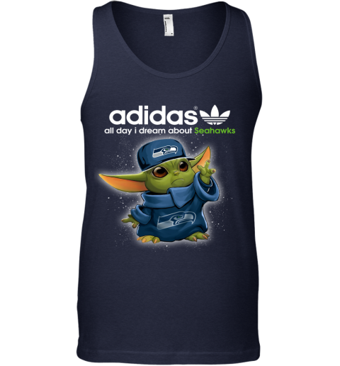 Baby Yoda Adidas All Day I Dream About Seattle Seahawks Youth