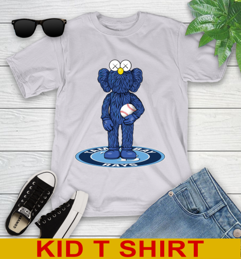 MLB Baseball Tampa Bay Rays Kaws Bff Blue Figure Shirt Youth T-Shirt 5