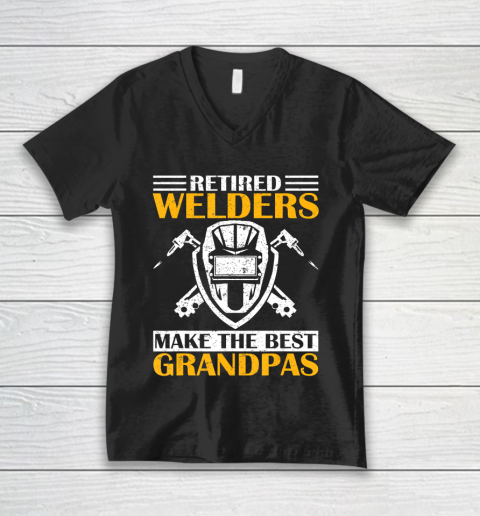 GrandFather gift shirt Retired Welder Welding Make The Best Grandpa Retirement Gift T Shirt V-Neck T-Shirt