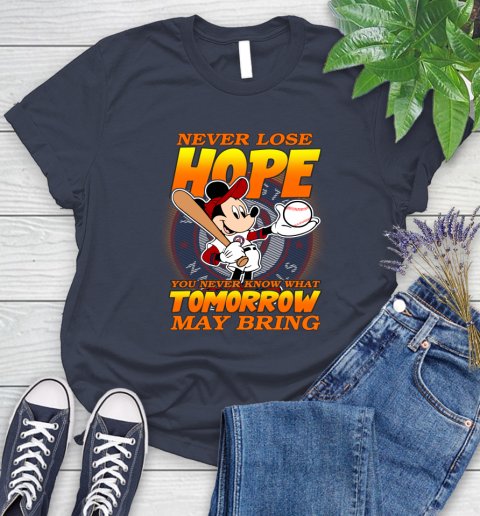 Washington Nationals MLB Baseball Mickey Disney Never Lose Hope Women's T-Shirt 14