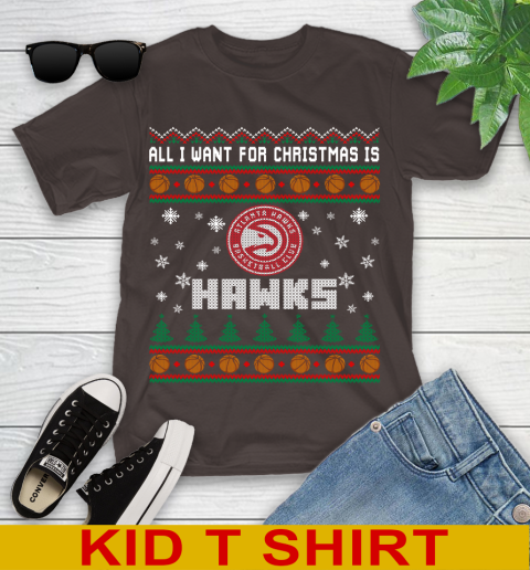 NBA All I Want For Christmas Is Atlanta Hawks Basketball Sports 102