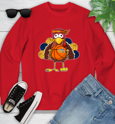 Denver Nuggets Turkey thanksgiving day Youth Sweatshirt 9