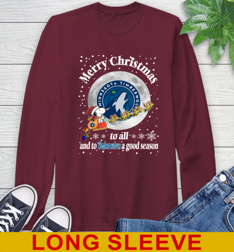 Minnesota Timberwolves Merry Christmas To All And To Timberwolves A Good Season NBA Basketball Sports Long Sleeve T-Shirt 7