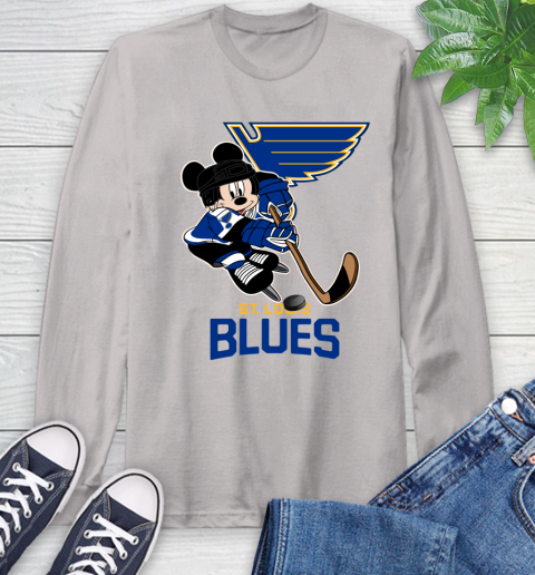 NHL St.Louis Blues Mickey Mouse Disney Hockey T Shirt Long Sleeve T-Shirt 12
