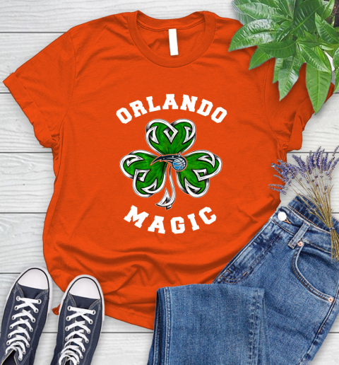 NBA Orlando Magic Three Leaf Clover St Patrick's Day Basketball Sports Women's T-Shirt 3
