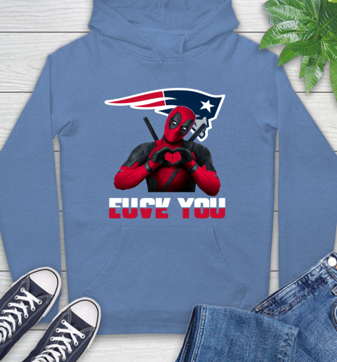 NHL New England Patriots Deadpool Love You Fuck You Football Sports Hoodie 11