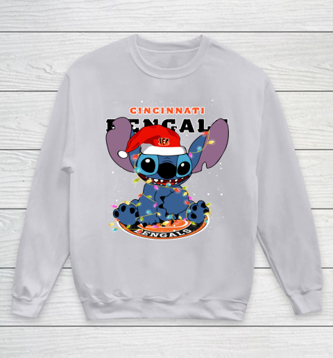 Cincinnati Bengals NFL Football noel stitch Christmas Youth Sweatshirt 2