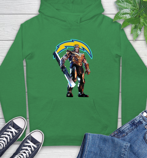 NFL Thanos Gauntlet Avengers Endgame Football San Diego Chargers Hoodie 8