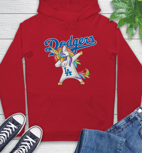 Los Angeles Dodgers MLB Baseball Funny Unicorn Dabbing Sports Hoodie 10