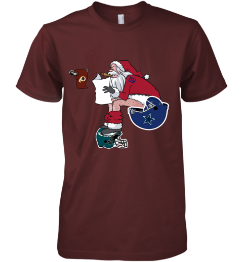 Santa Claus New York Giants Shit On Other Teams Christmas Premium Men's T-Shirt