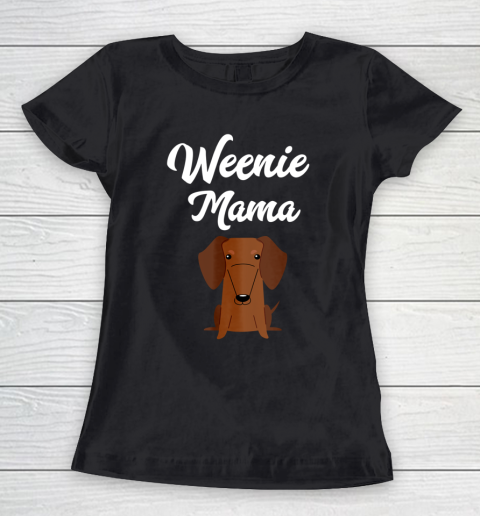 Dog Mom Shirt Dachshund Mom T Shirt Weiner dog Women Women's T-Shirt