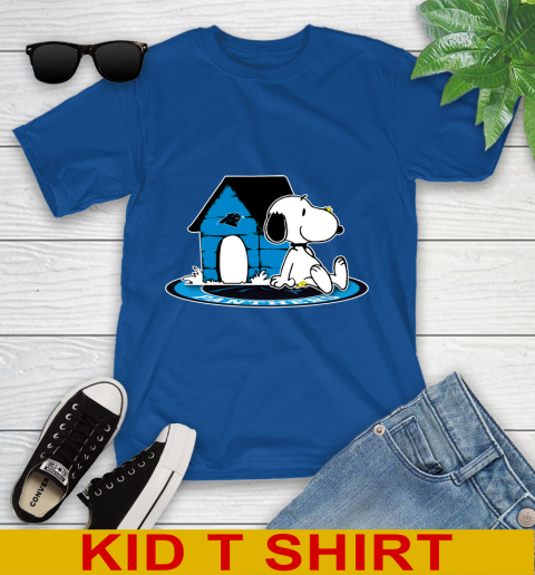 NFL Football Carolina Panthers Snoopy The Peanuts Movie Shirt Youth T-Shirt 9