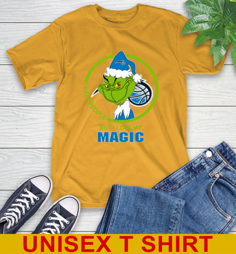 Orlando Magic NBA Christmas Grinch I Hate People But I Love My Favorite Basketball Team T-Shirt 3